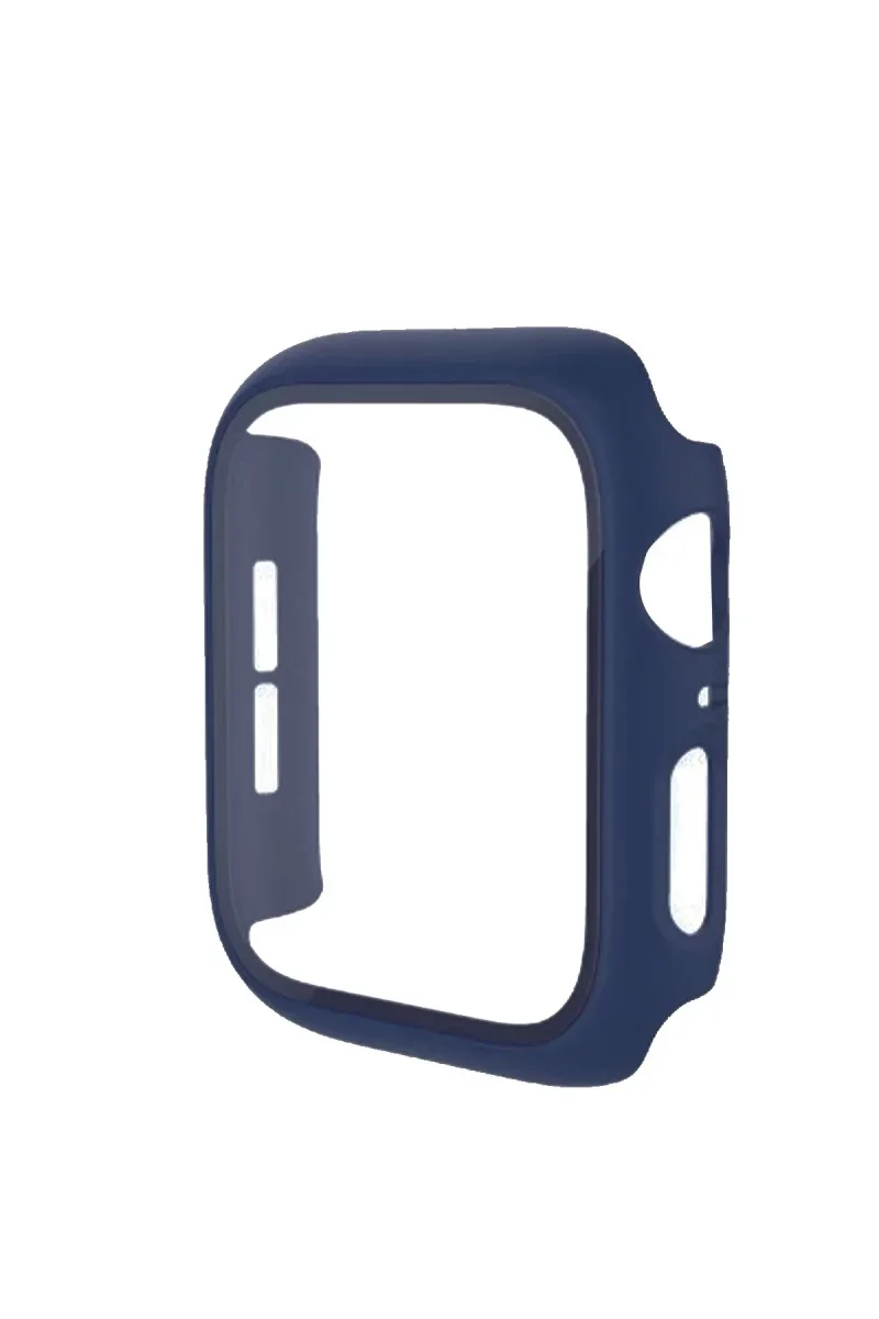 Apple Watch 42mm Camlı Kasa Ekran Koruyucu - Mavi