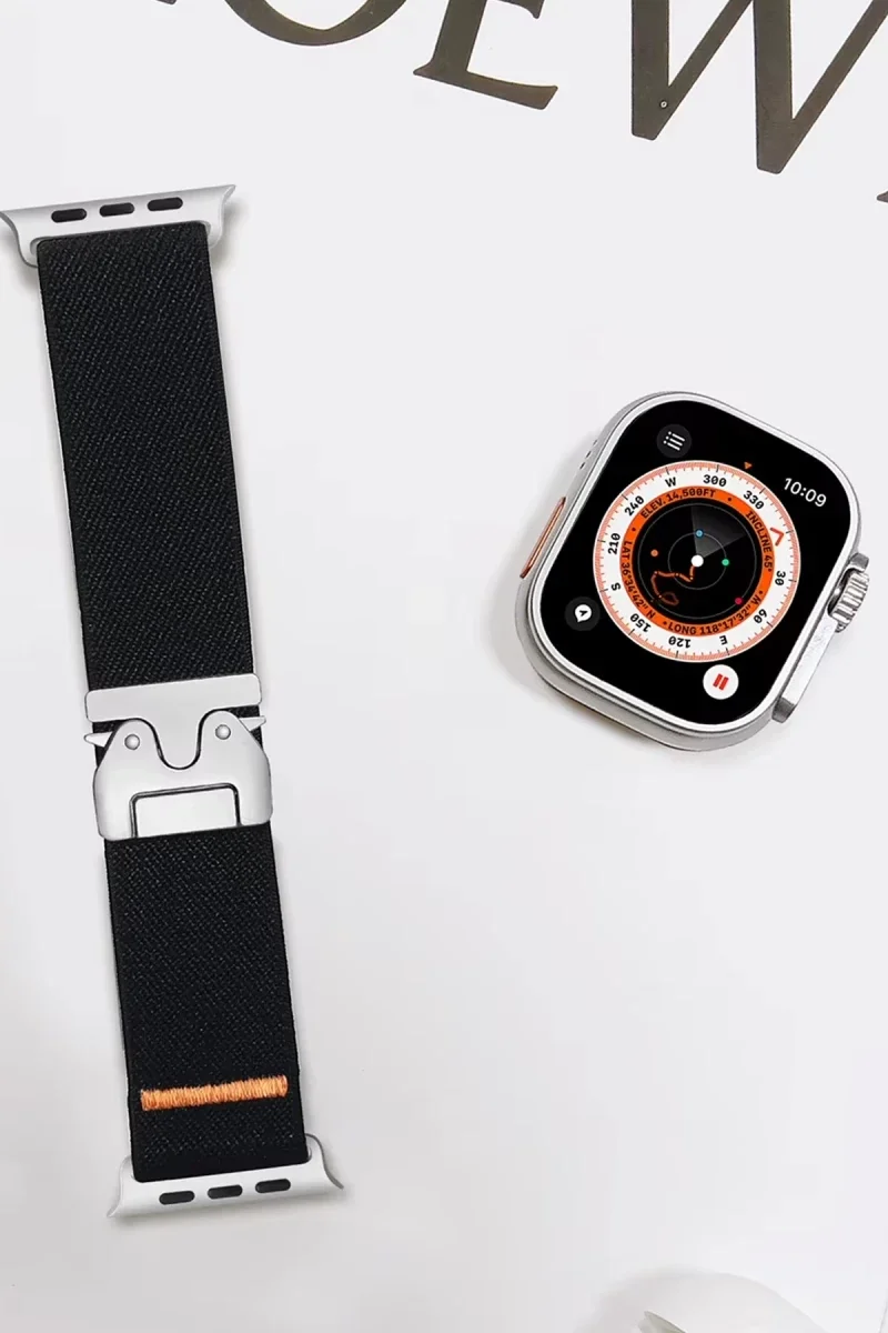 Apple Watch 42mm Forest Kumaş Kordon - Siyah