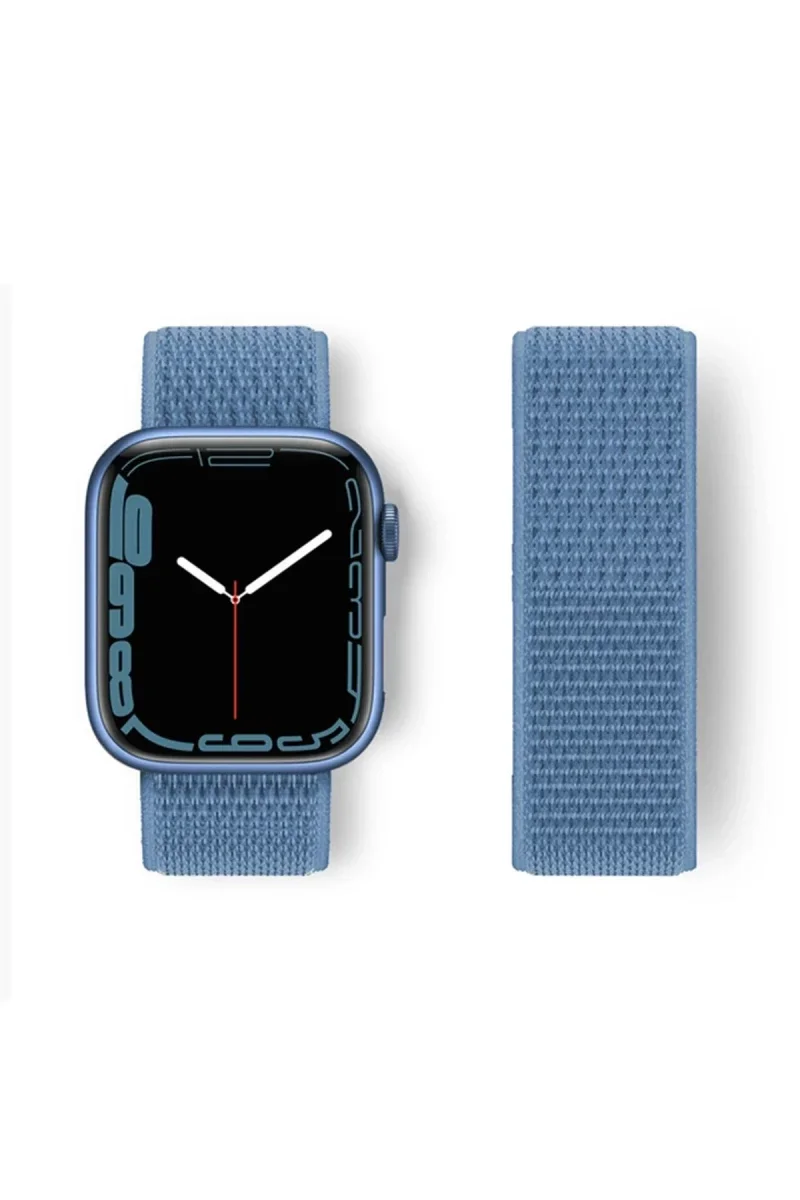 Apple Watch 42mm Hasırlı Cırtcırtlı Kordon - Mavi Fiyatı, Yorumları ve Özellikleri