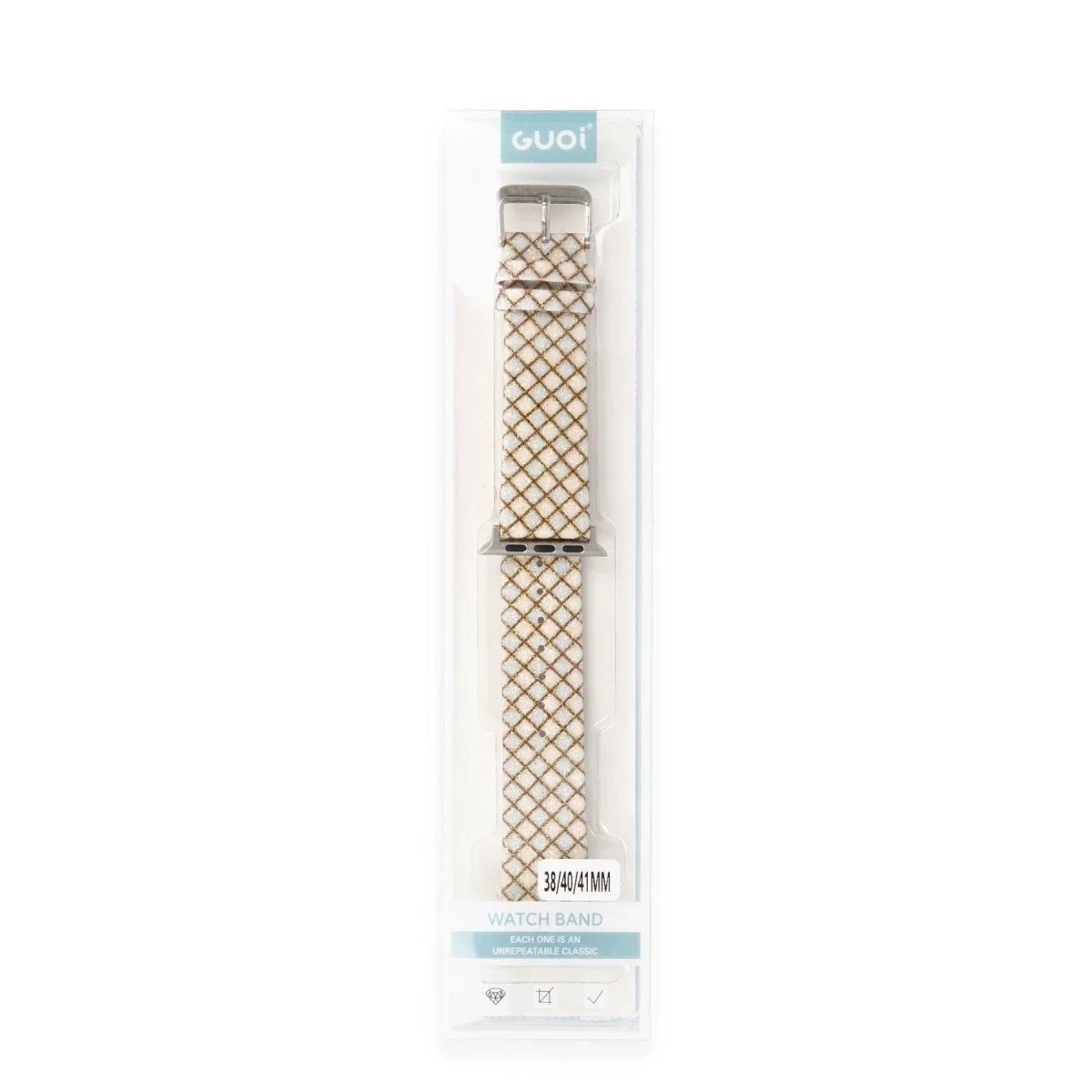 Apple Watch 42mm Karo Motif Kordon - Mavi