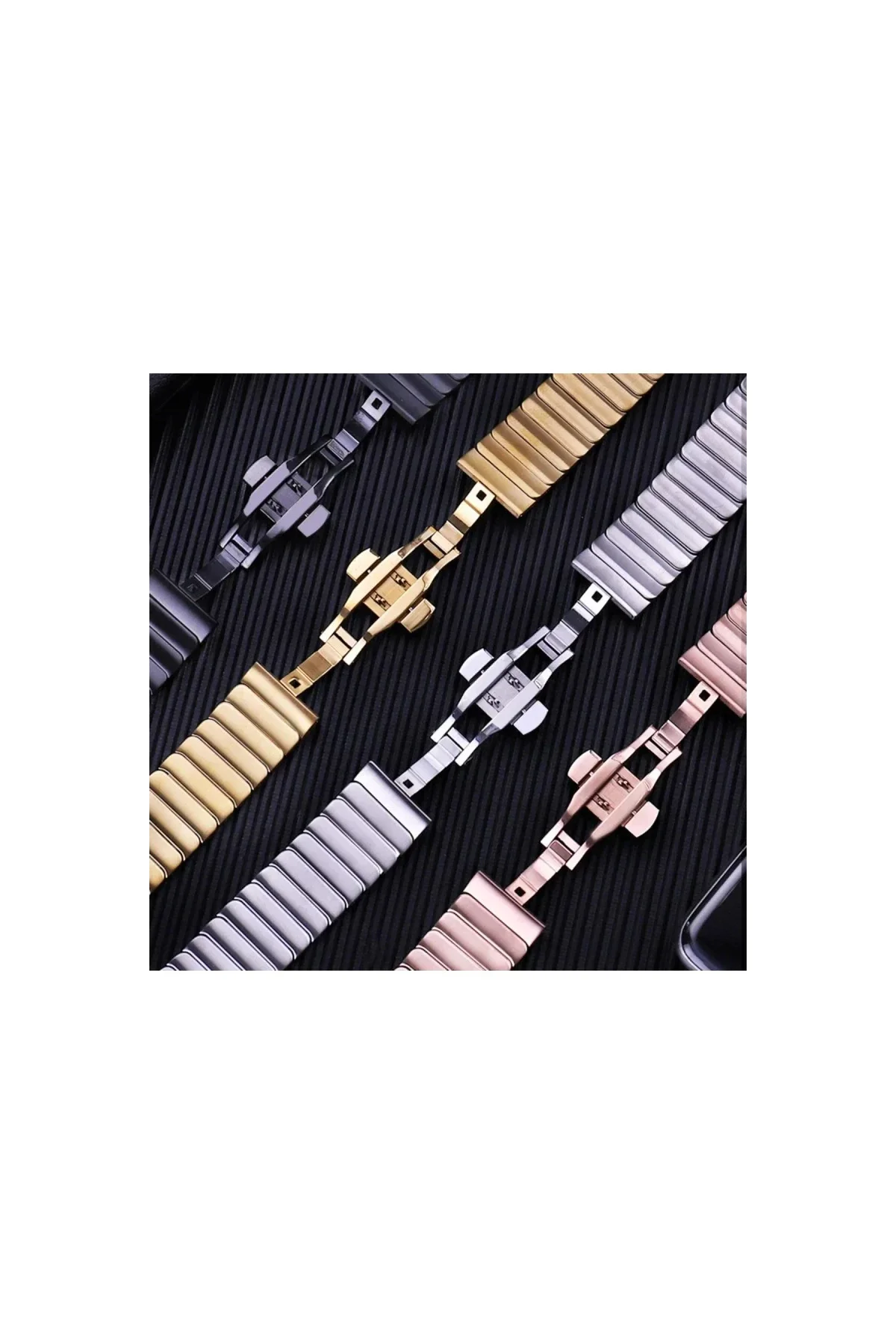 Apple Watch 42mm KR416 Huks Kordon - Siyah