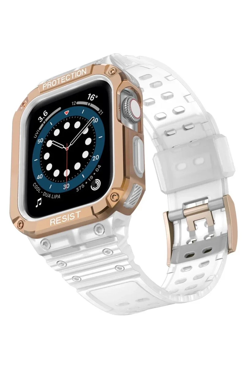 Apple Watch 42mm KR401 Silikon Kordon - Beyaz-Rose Fiyatı, Yorumları ve Özellikleri