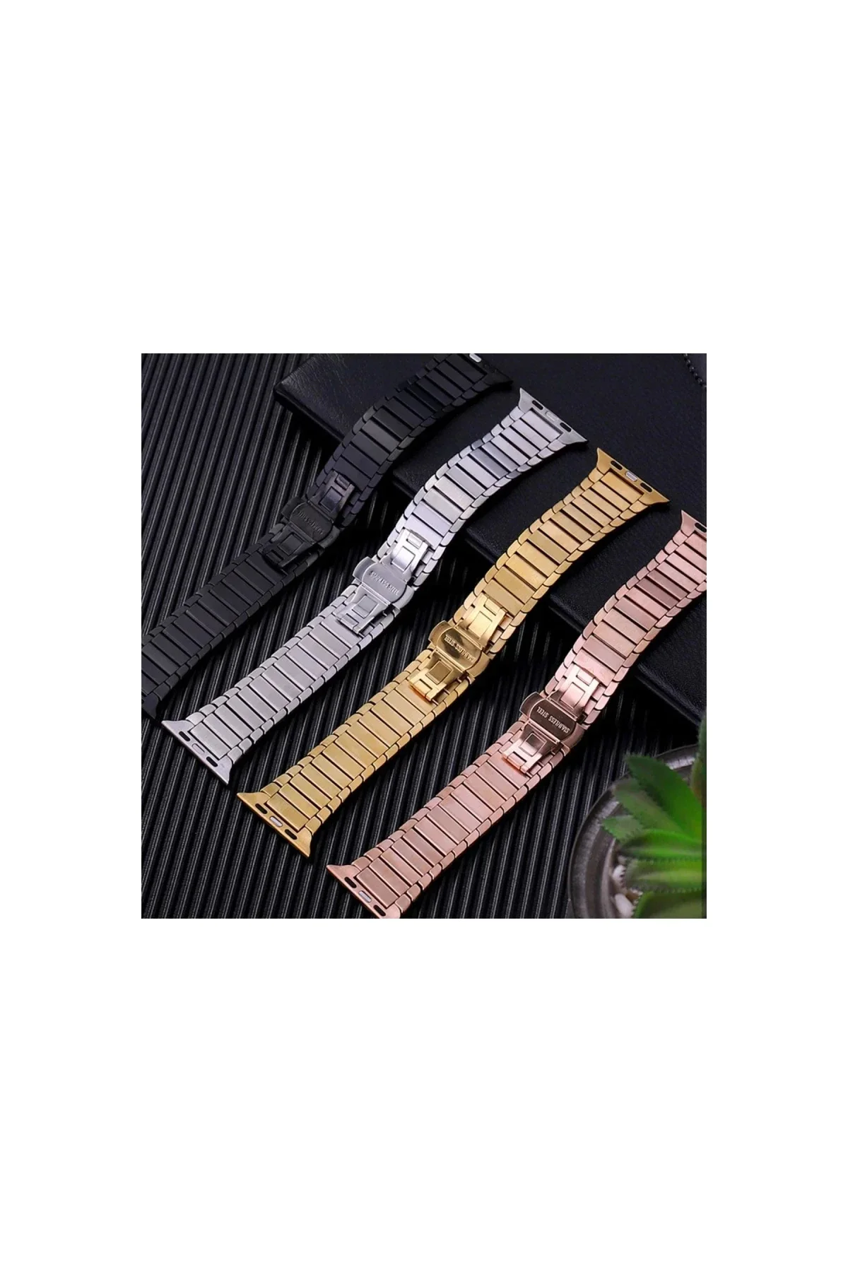 Apple Watch 42mm KR416 Huks Kordon - Siyah