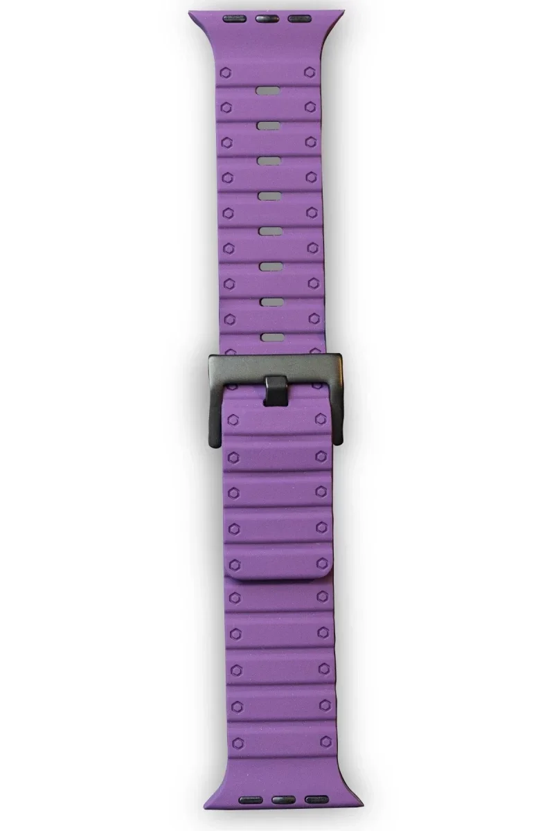 Apple Watch 42mm Magnus Mıknatıslı Silikon Kordon - Mor