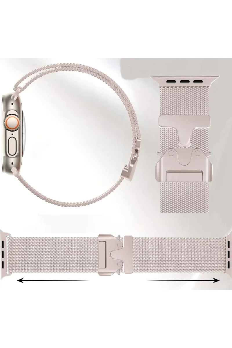 Apple Watch 42mm Milano Metal Kordon - Desert