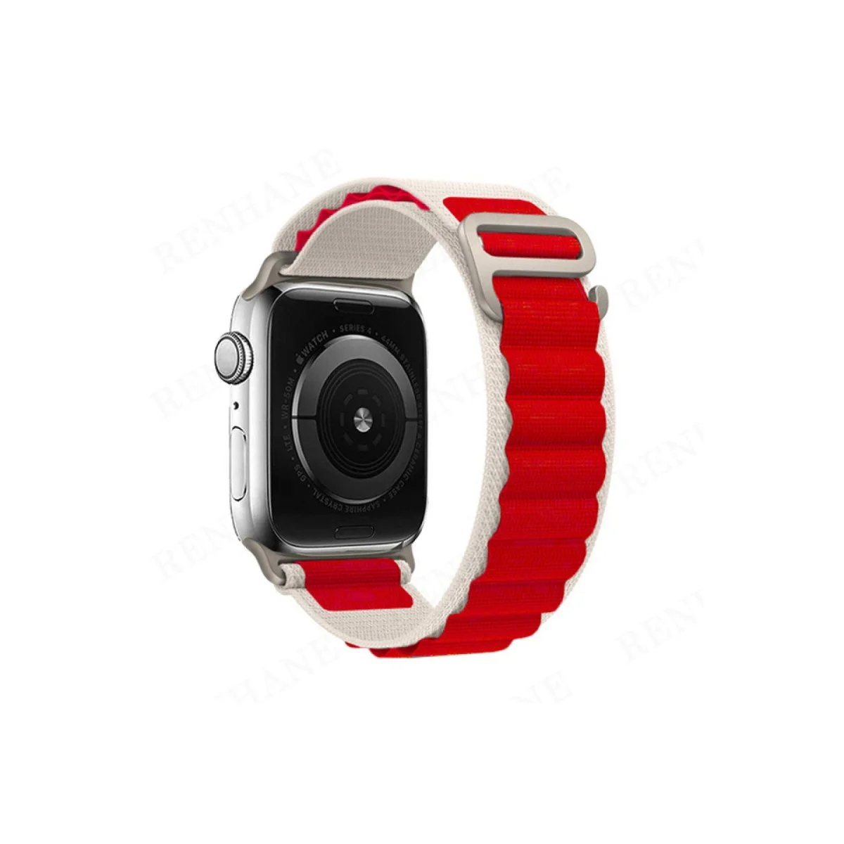 Apple Watch 42mm Mountain Kordon - Beyaz-kırmızı Apple Watch 42mm Mountain Kordon - Beyaz-kırmızı