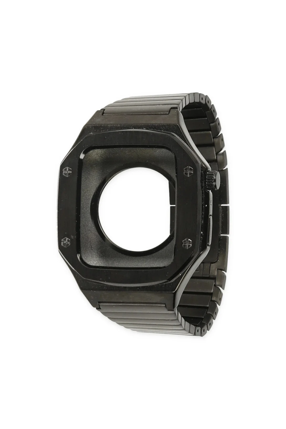Apple Watch 45mm KR409 Metal Kordon - Siyah - Görsel 2