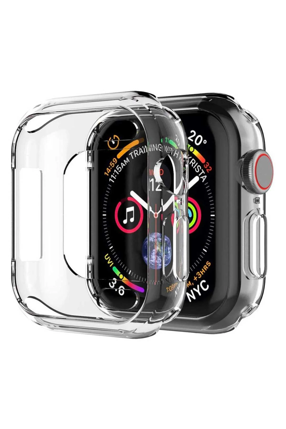 Apple Watch 6 44 MM Çift taraflı silikon kılıf