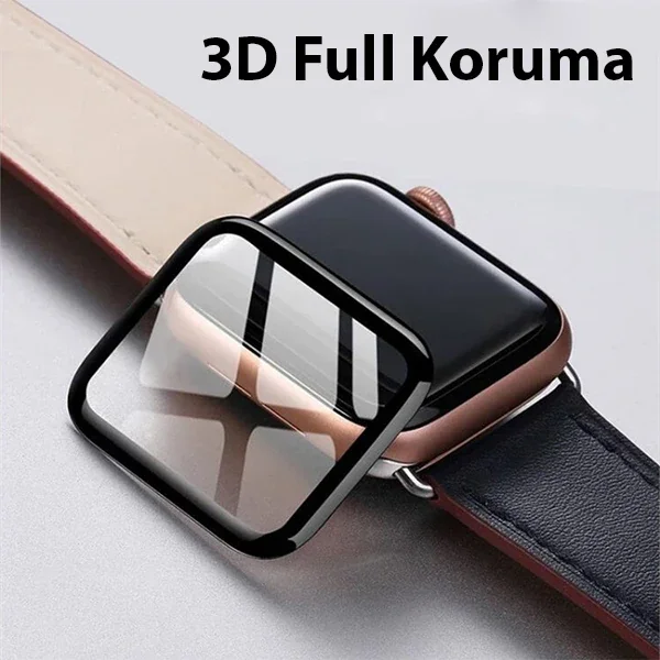 Apple Watch 7-8 41mm 3D PMMA Kavisli Full Cam Ekran Koruyucu PET-1852 Apple Watch 7-8 41mm 3D PMMA Kavisli Full Cam Ekran Koruyucu PET-1852