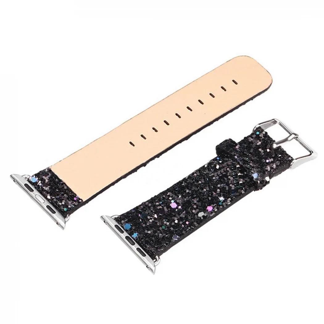 Apple Watch 7-8 Deri Sim İşlemeli Kayış - 41mm, 40mm, 38mm Uyumlu Şık Kordon