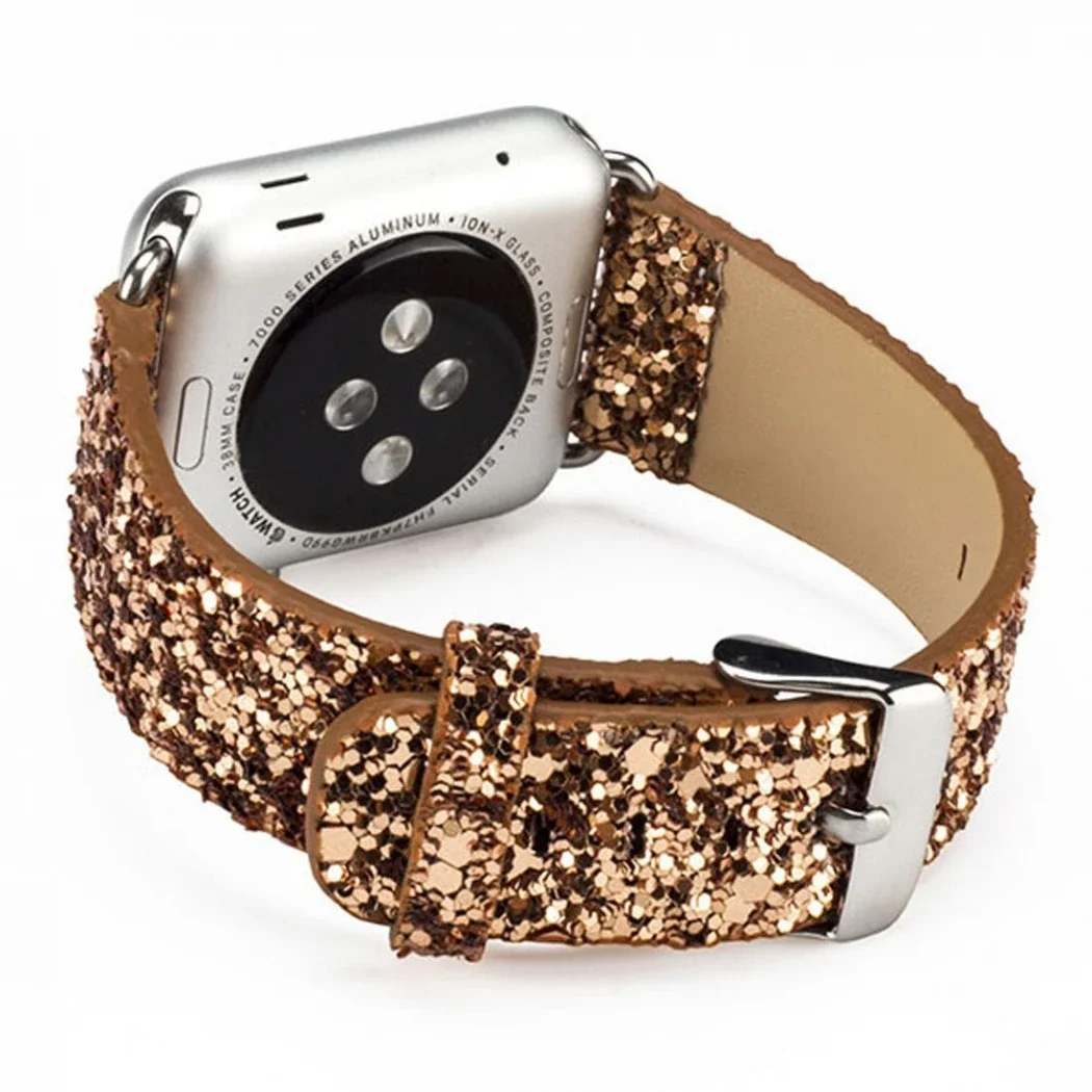 Apple Watch 7-8 Deri Sim İşlemeli Kayış - 41mm, 40mm, 38mm Uyumlu Şık Kordon