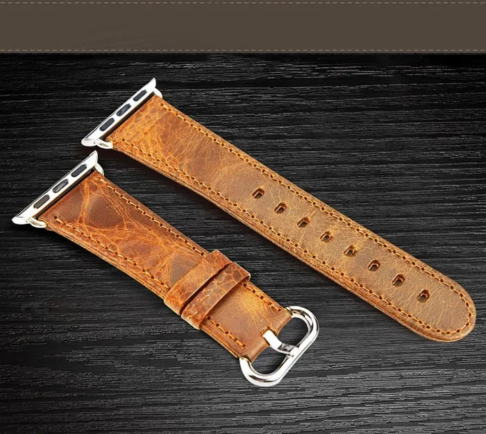 Apple Watch 7-8 Retro Deri Kordon 41mm/38mm - Uyumlu ve Şık Kayış