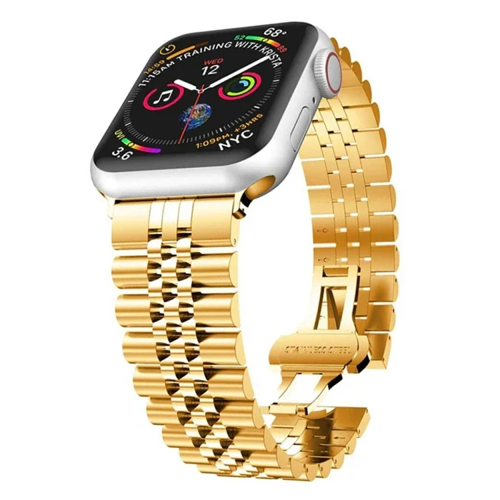 Apple Watch 7-8 & Ultra Paslanmaz Çelik Kayış - 45mm, 44mm, 49mm, 42mm