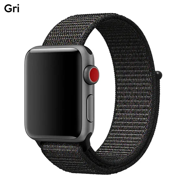 Apple Watch 7/8 Nylon Loop Spor Kayış - 41mm/40mm/38mm Esnek ve Dayanıklı