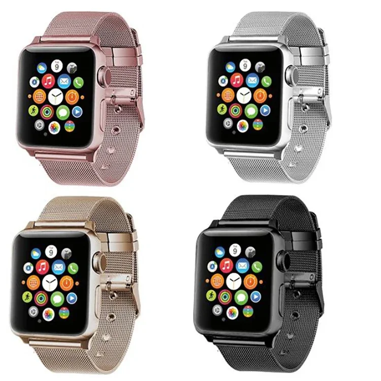 Apple Watch Kayış Seti - 45mm, 44mm, 49mm ve 42mm Çelik Klasik Toka (Uyumlu 7-8 ve Ultra)