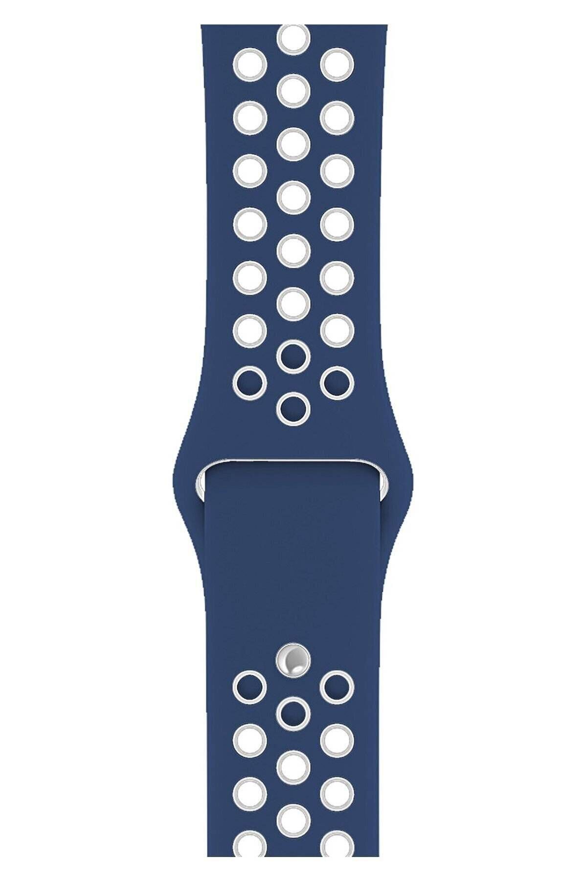 Piyasasepeti Apple Watch Series 2 40 Mm Fileli Kordon Lacivert-Beyaz