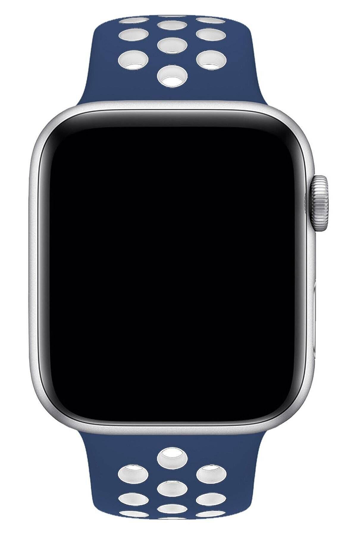 Piyasasepeti Apple Watch Series 2 40 Mm Fileli Kordon Lacivert-Beyaz