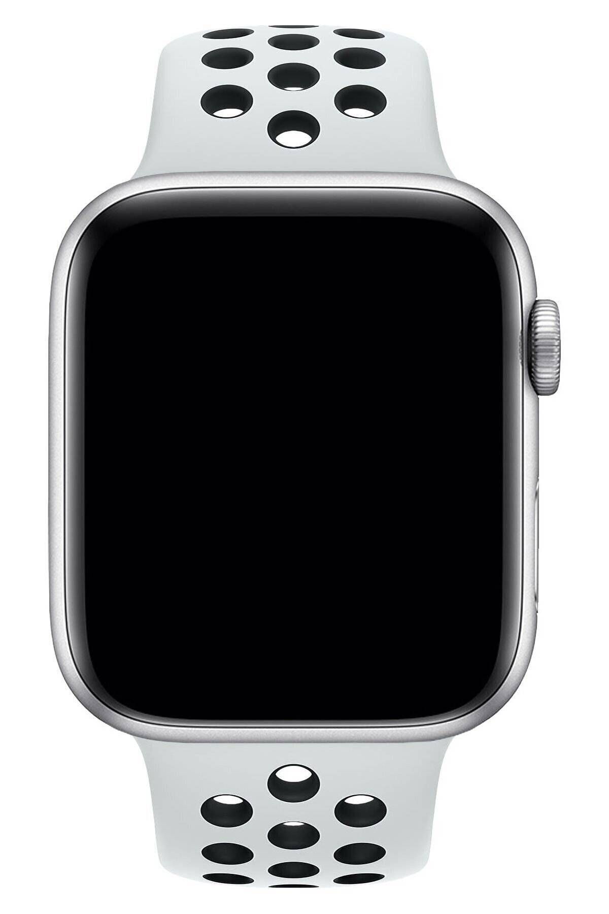 Piyasasepeti Apple Watch Series 3 44 Mm Fileli Kordon Beyaz-Siyah