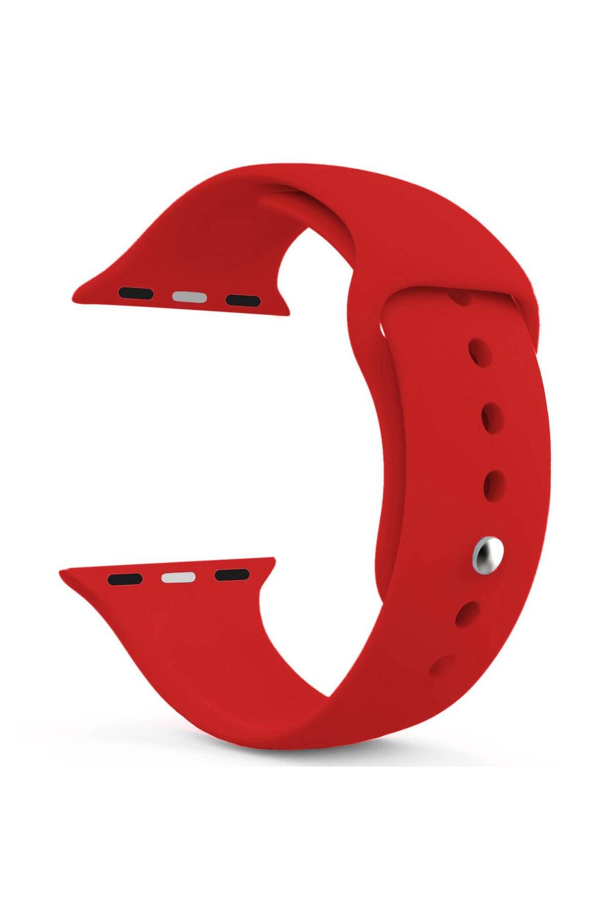Piyasasepeti Apple Watch Series Se 40 Mm Silikon Kordon Kirmizi