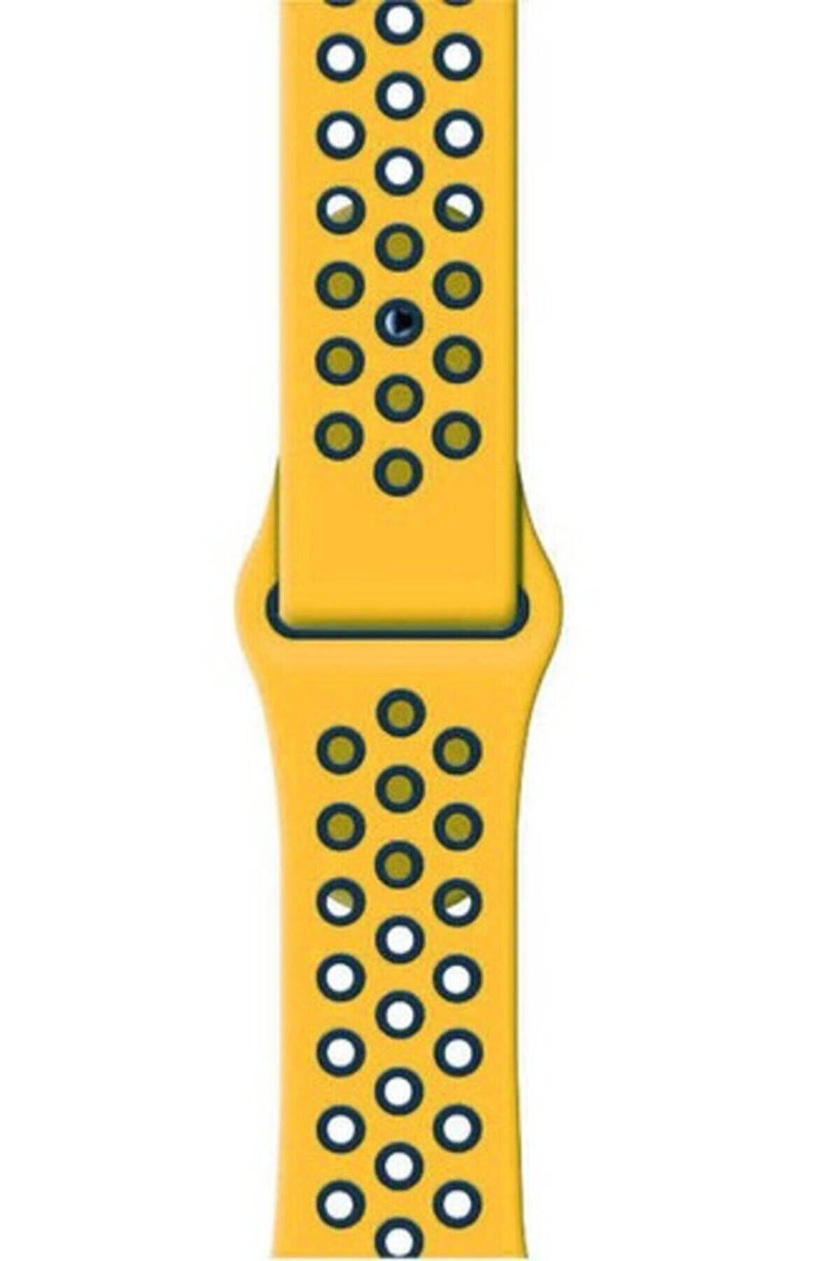 Piyasasepeti Apple Watch Series 3 40 Mm Fileli Kordon Sari-Siyah