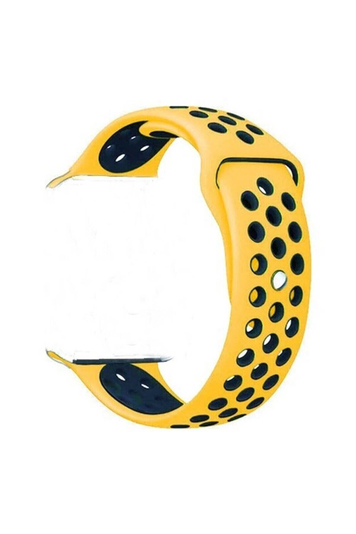 Piyasasepeti Apple Watch Series 3 40 Mm Fileli Kordon Sari-Siyah