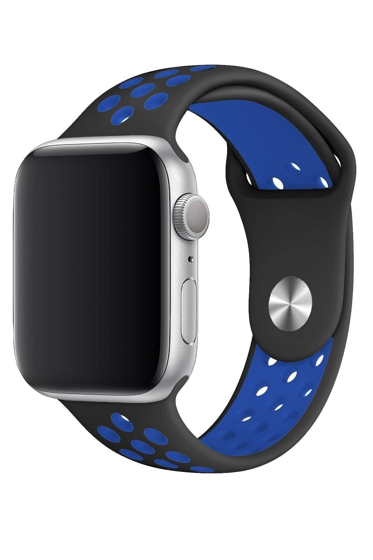 Piyasasepeti Apple Watch Series 9 41 Mm Fileli Kordon Siyah-Lacivert