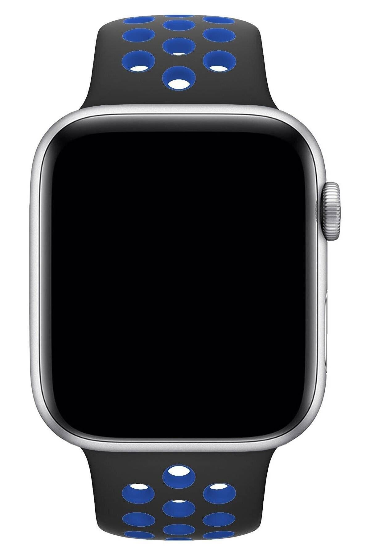 Piyasasepeti Apple Watch Series 9 41 Mm Fileli Kordon Siyah-Lacivert