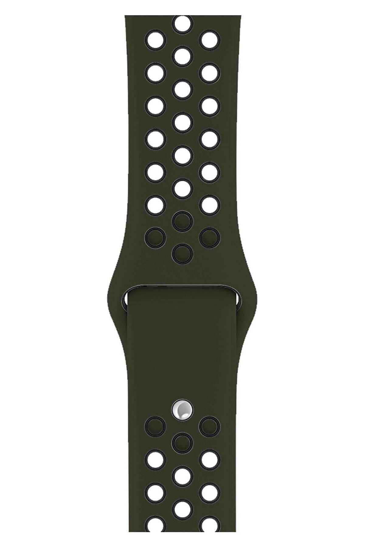 Piyasasepeti Apple Watch Series 2 40 Mm Fileli Kordon Zeytin-Siyah