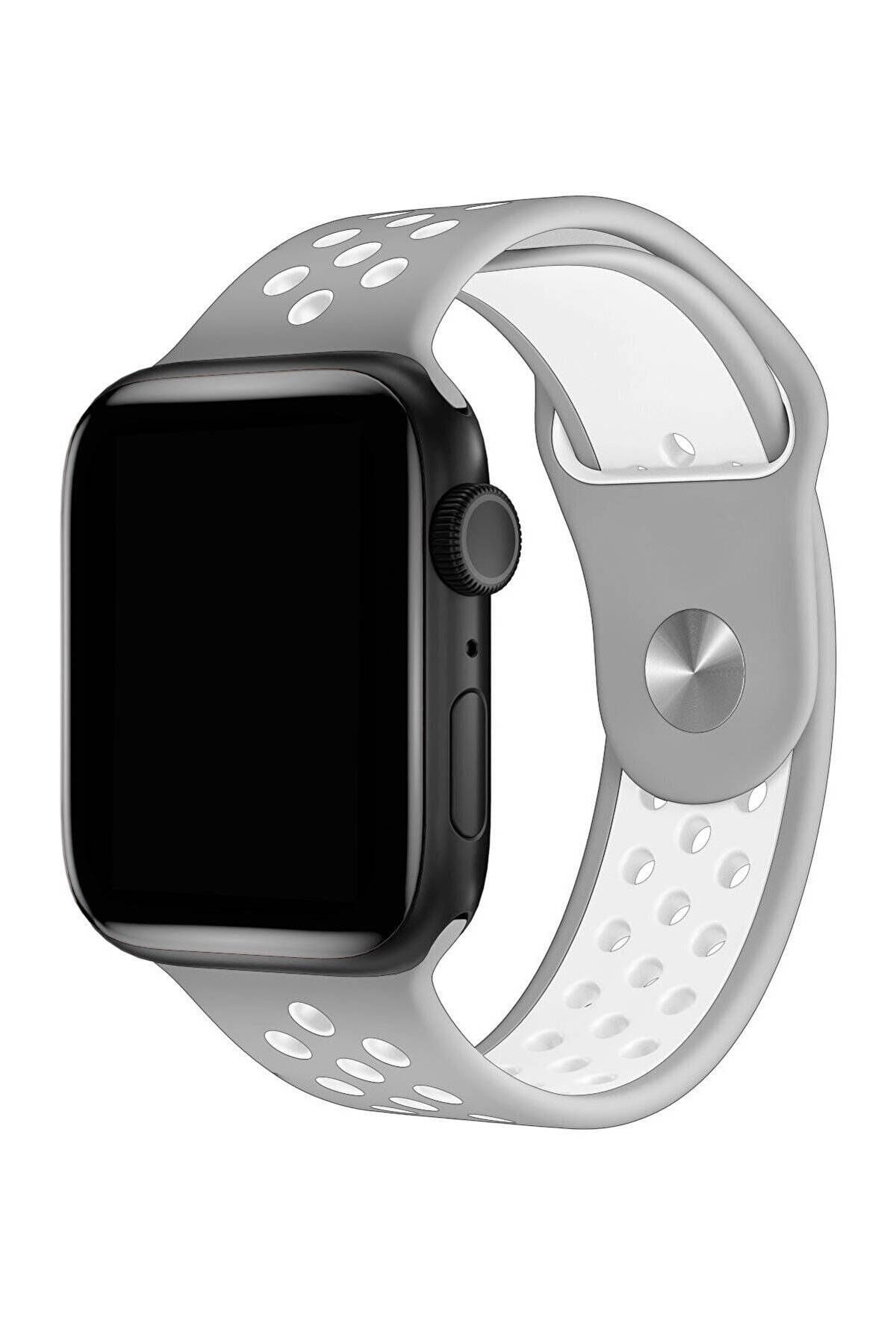 Piyasasepeti Apple Watch Series 2 38 Mm Fileli Kordon Gri-Beyaz