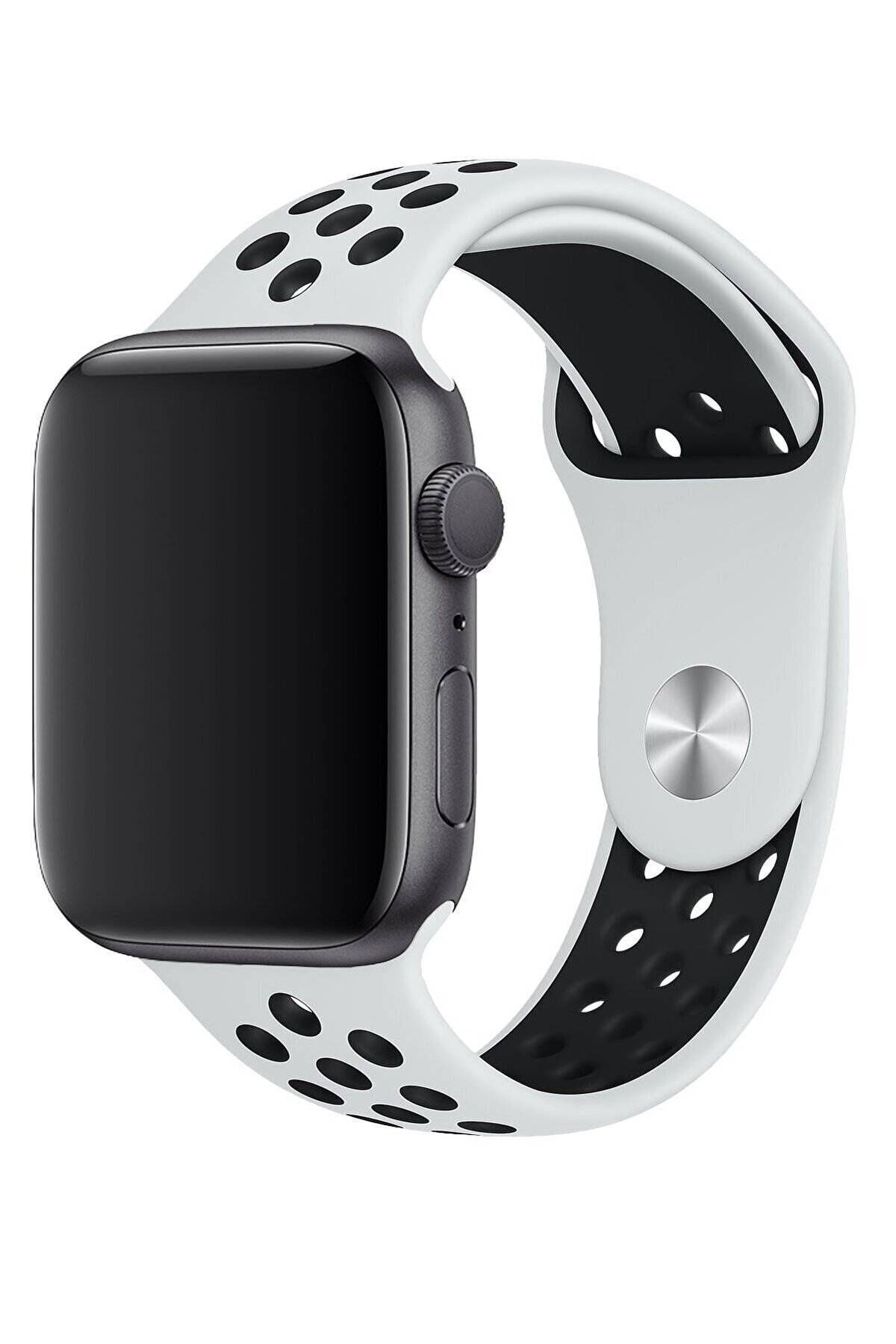 Piyasasepeti Apple Watch Series 2 40 Mm Fileli Kordon Beyaz-Siyah