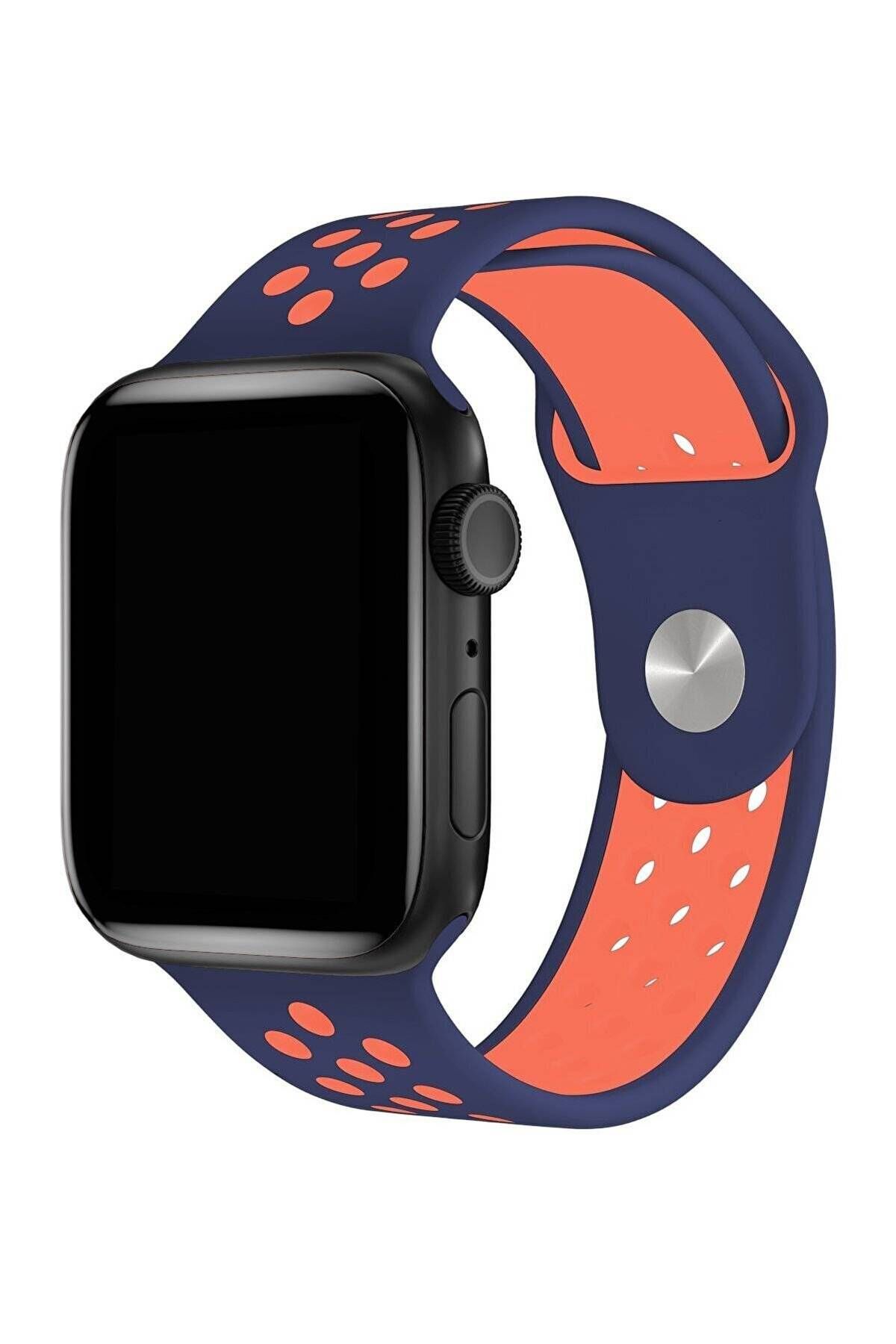 Piyasasepeti Apple Watch Series 2 42 Mm Fileli Kordon Lacivert-Pembe