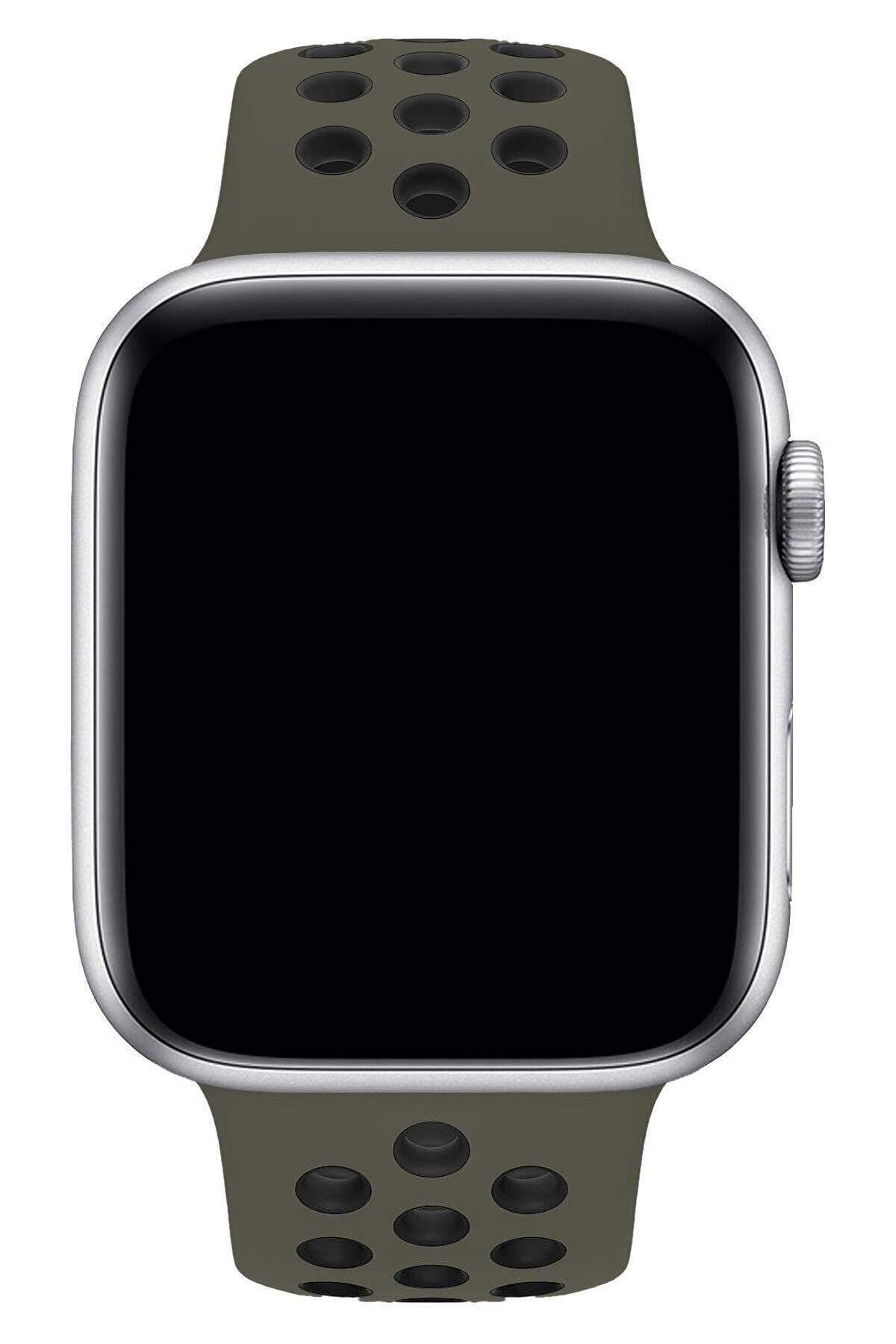 Piyasasepeti Apple Watch Series 2 40 Mm Fileli Kordon Zeytin-Siyah
