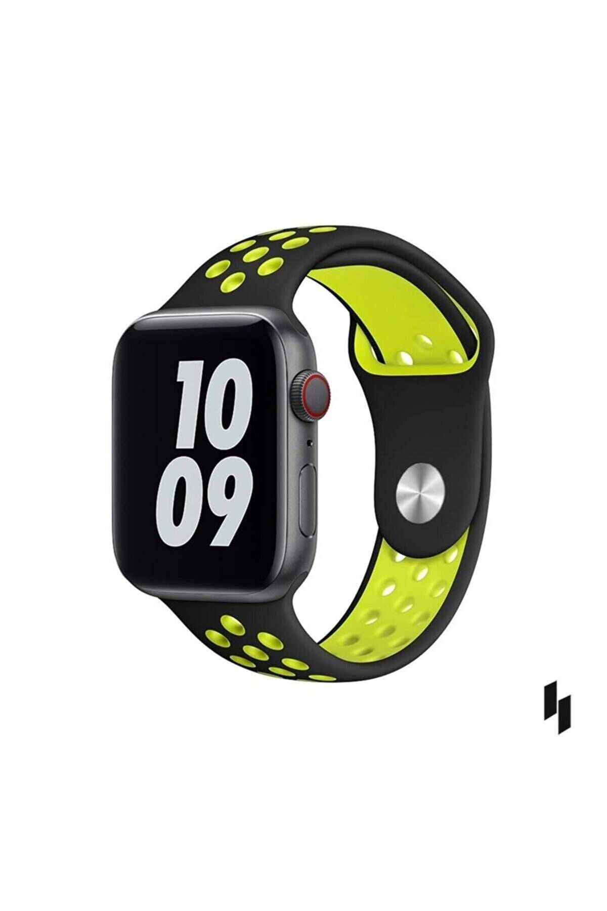 Piyasasepeti Apple Watch Series 2 42 Mm Fileli Kordon Siyah-Sari