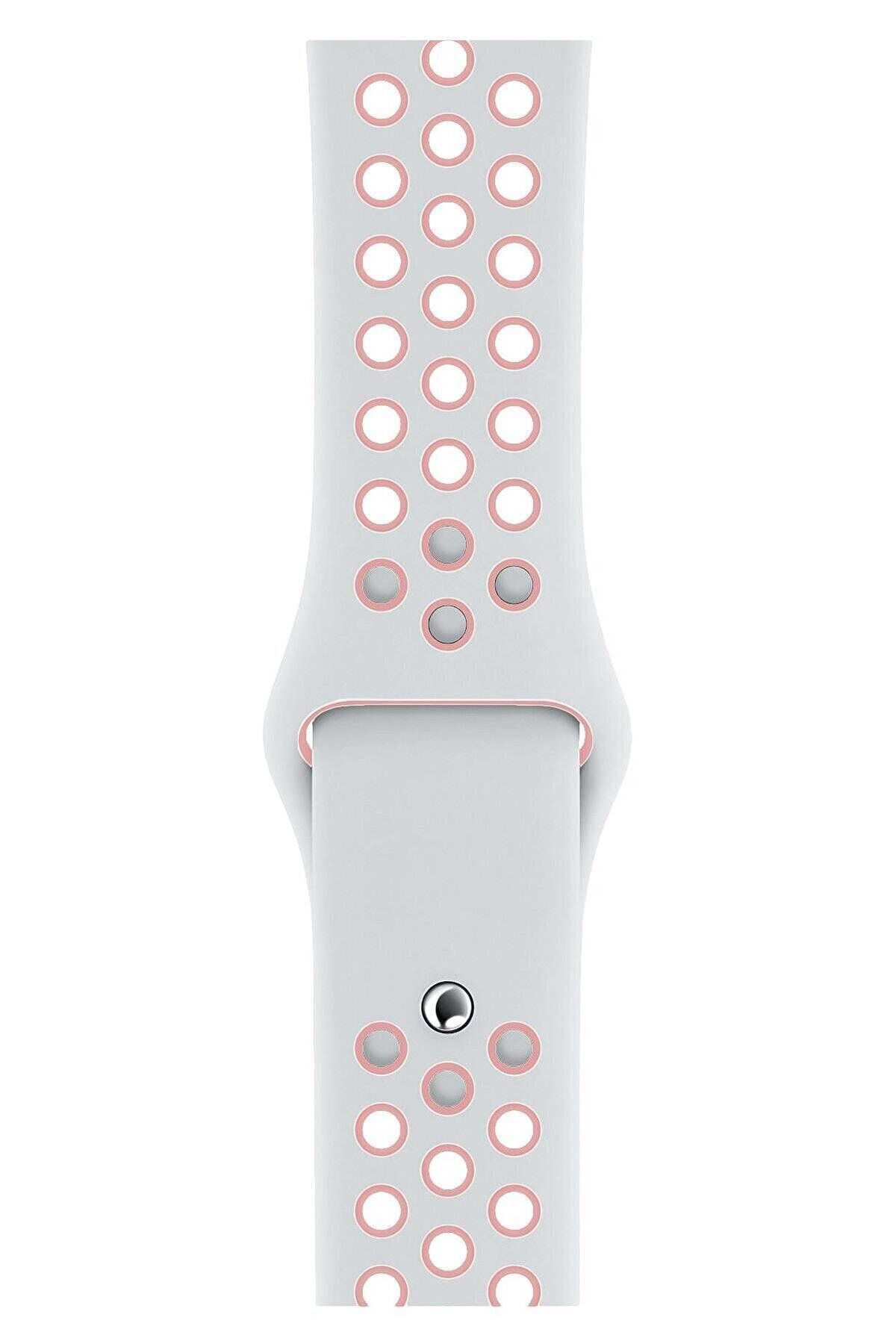 Piyasasepeti Apple Watch Series 2 44 Mm Fileli Kordon Beyaz-Pembe