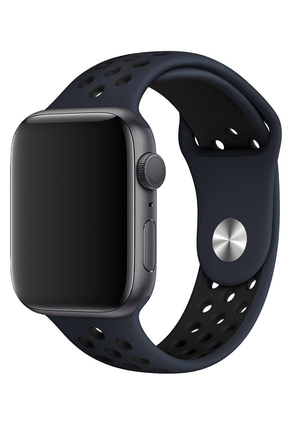 Piyasasepeti Apple Watch Series 3 38 Mm Fileli Kordon Lacivert-Siyah