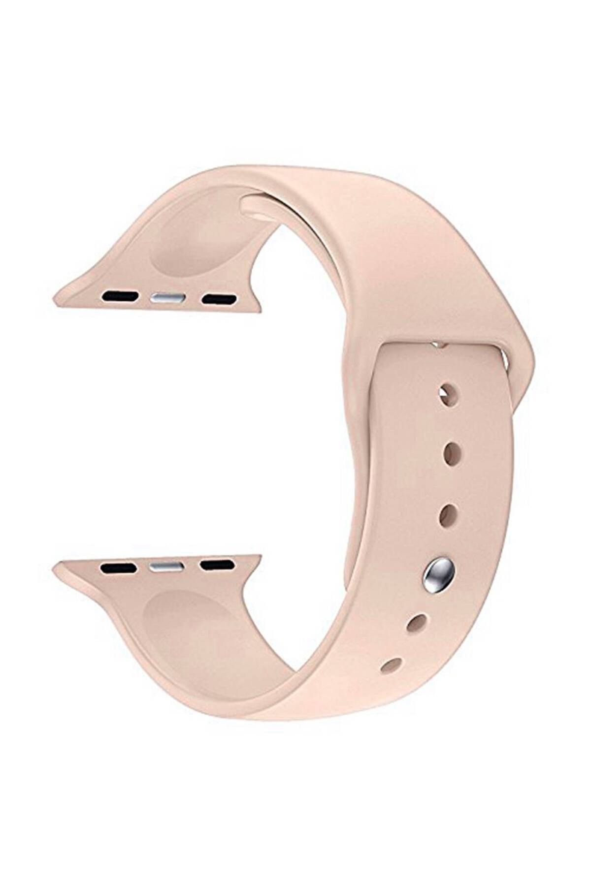 Piyasasepeti Apple Watch Series Se 44 Mm Silikon Kordon Pudra