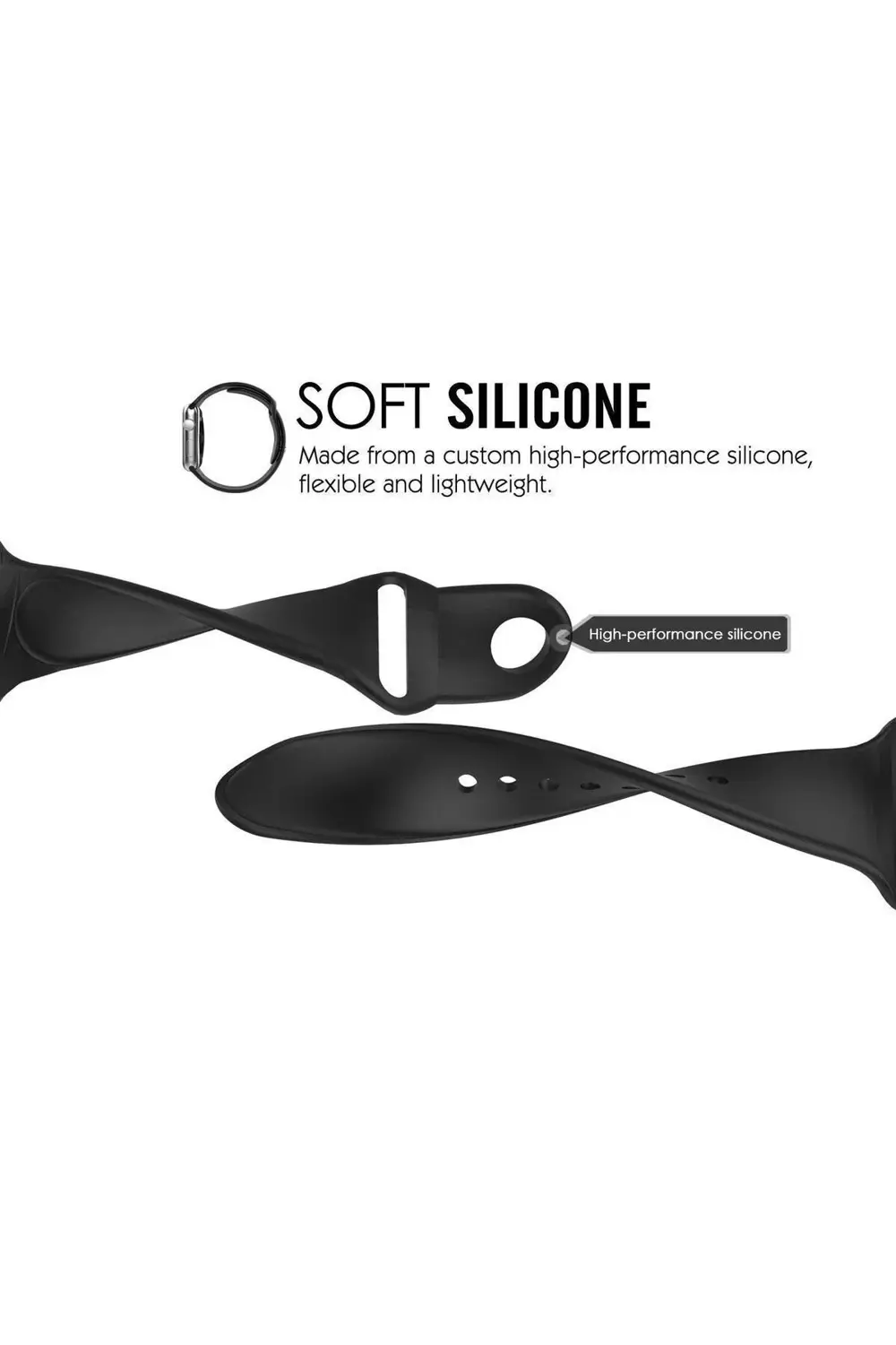 Apple Watch Series 2 42 MM Fileli Kordon Siyah-Sarı