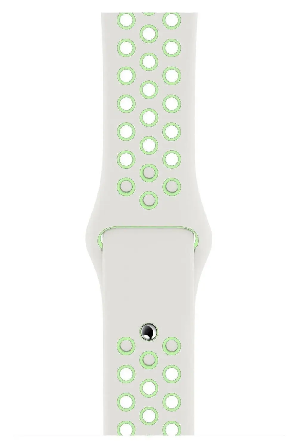 Apple Watch Series 3 42 MM Fileli Kordon Beyaz-Yeşil