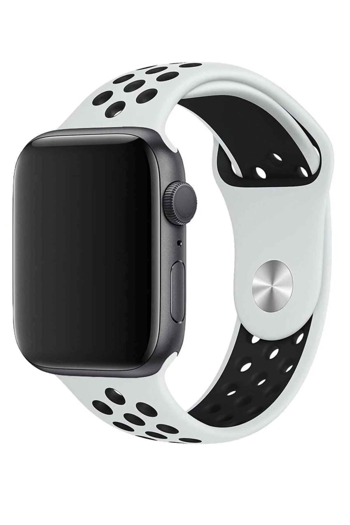 Apple Watch Series 3 38 MM Fileli Kordon Beyaz-Siyah