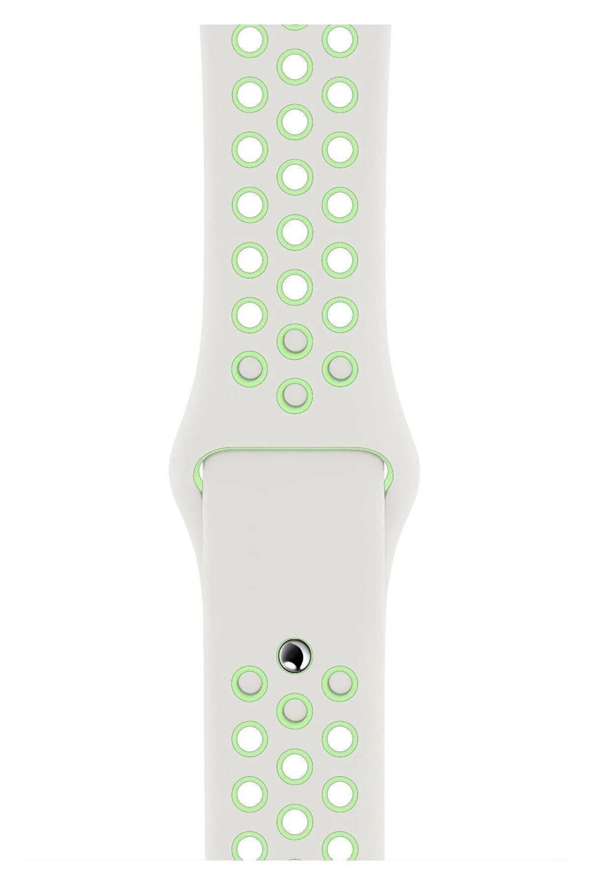 Apple Watch Series 3 42 MM Fileli Kordon Beyaz-Yeşil