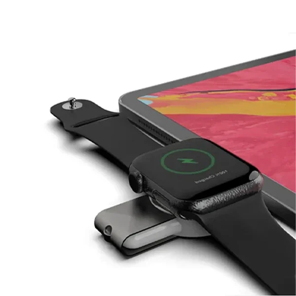 Apple Watch Taşınabilir 2 in 1 USB Type-C Manyetik Şarj Standı