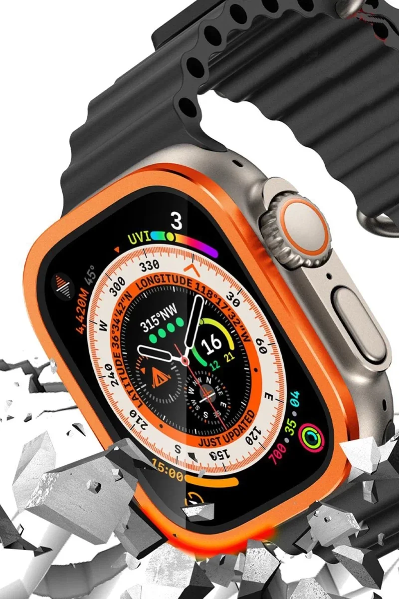 Apple Watch Ultra 49mm Alüminyum Kasa Cam Ekran Koruyucu - Turuncu Fiyatı, Yorumları ve Özellikleri