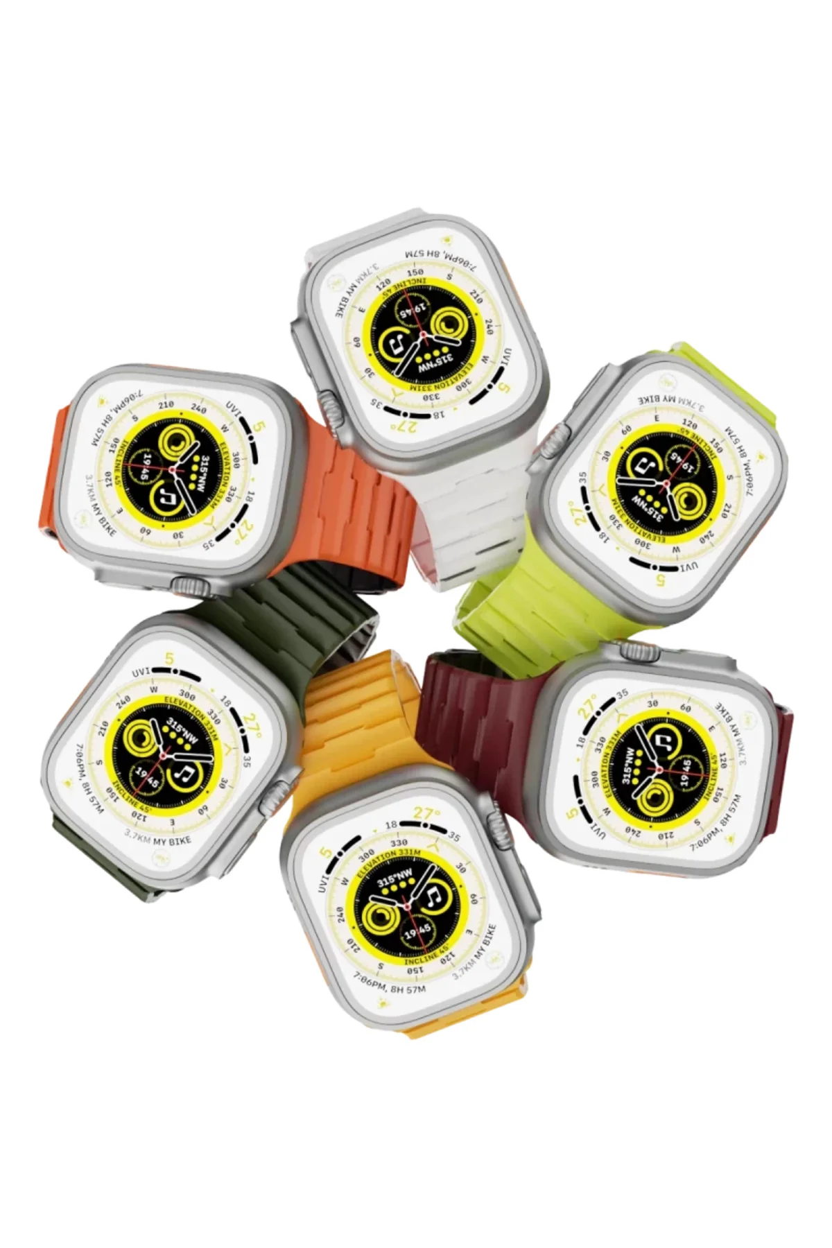 Apple Watch Ultra 49mm Uyumlu Wowen Kordon - Bej Apple Watch Ultra 49mm Uyumlu Wowen Kordon - Bej - Görsel 2