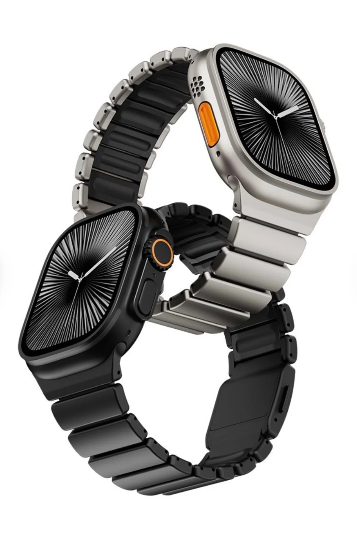 Apple Watch Ultra Uyumlu Titanyum Premium Kordon – Mavi İç Detaylı Üst Segment Seri Apple Watch Ultra Uyumlu Titanyum Premium Kordon – Mavi İç Detaylı Üst Segment Seri