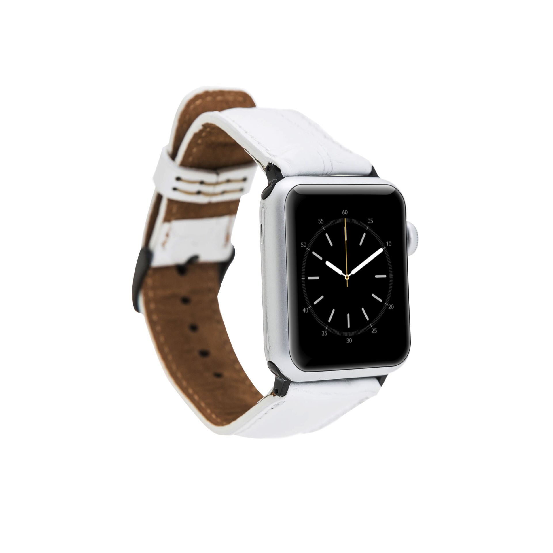 Apple Watch Uyumlu Deri Kordon 42-44-45mm F3 Beyaz Apple Watch Uyumlu Deri Kordon 42-44-45mm F3 Beyaz