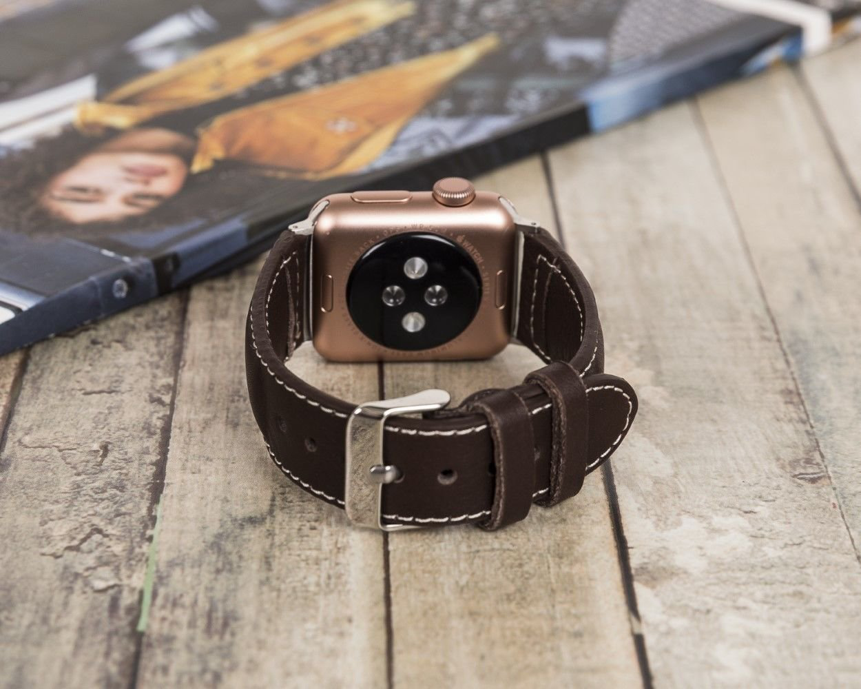 Apple Watch Uyumlu Deri Kordon 42-44-45mm NM4-AS3 Kahve Apple Watch Uyumlu Deri Kordon 42-44-45mm NM4-AS3 Kahve