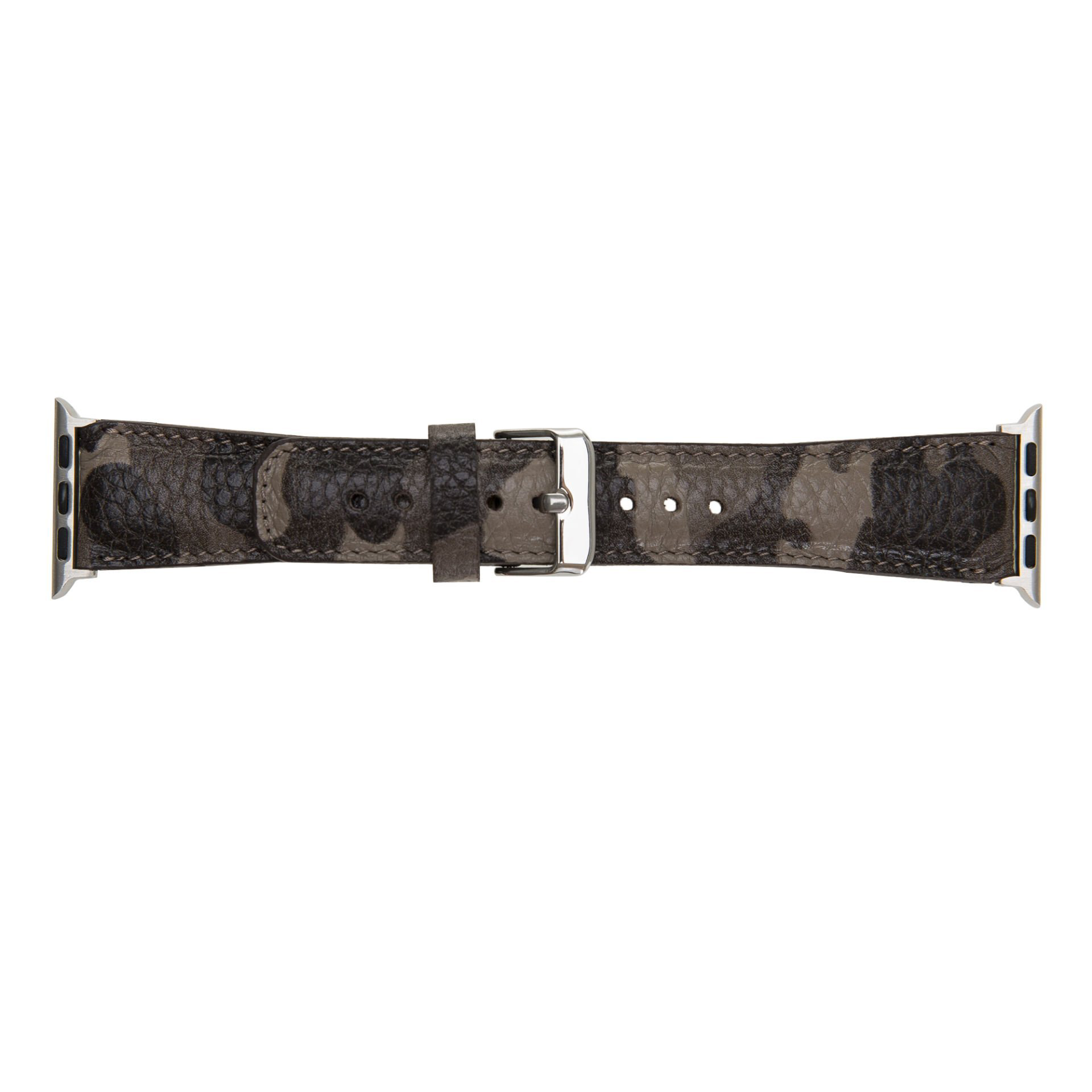 Apple Watch Uyumlu Deri Kordon 42-44-45mm Kamuflaj Bej Apple Watch Uyumlu Deri Kordon 42-44-45mm Kamuflaj Bej