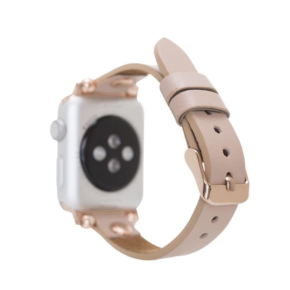 Apple Watch Uyumlu Deri Kordon 38-40-41mm RG NU1 Pembe Apple Watch Uyumlu Deri Kordon 38-40-41mm RG NU1 Pembe