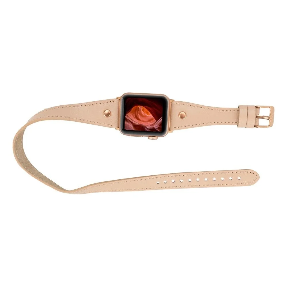 Apple Watch Uyumlu Deri Kordon 42-44-45mm Slim DT RT NU1 Apple Watch Uyumlu Deri Kordon 42-44-45mm Slim DT RT NU1