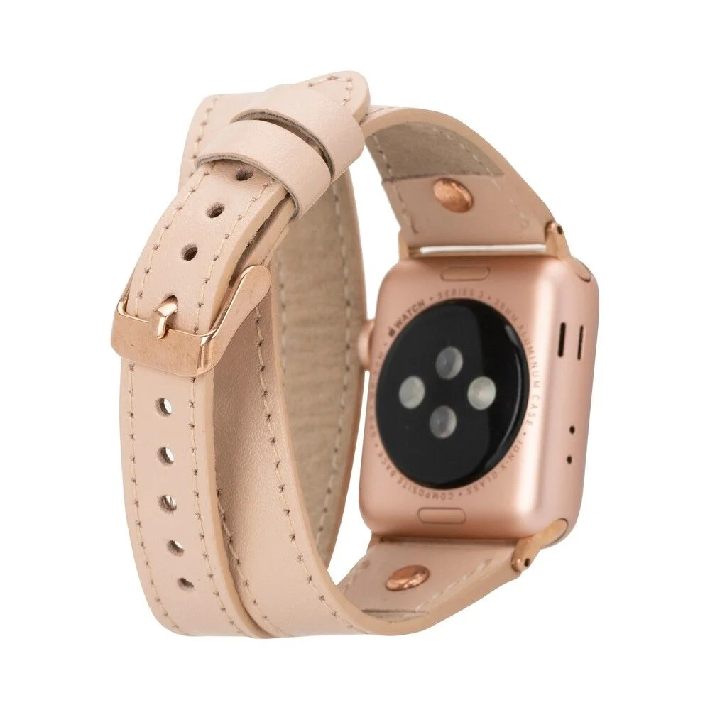 Apple Watch Uyumlu Deri Kordon 42-44-45mm Slim DT RT NU1